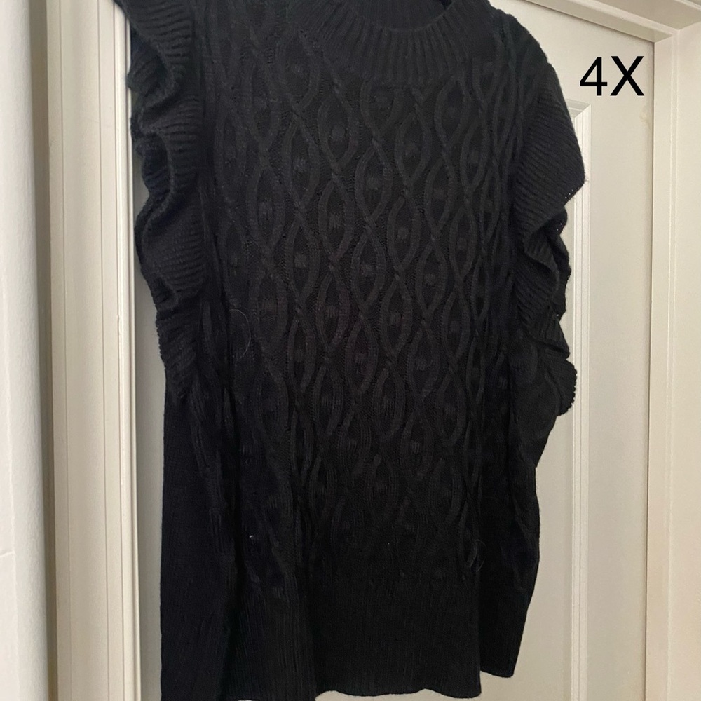 SHEIN Black Cable Knit Sweater Top